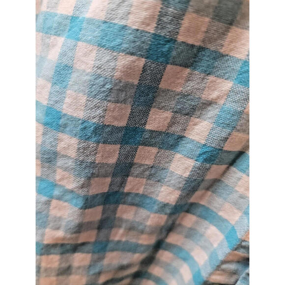 Saddlebred Shirt Mens XXL Blue Plaid Cotton Button Down Collar Long Sleeve - Picture 3 of 4